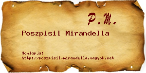 Poszpisil Mirandella névjegykártya